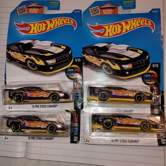 2016 Hot Wheels'10 PRO STOCK CAMARO #64 Scan✰purple;yellow ✰MILD to WILD✰